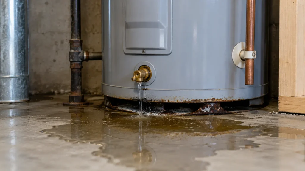 water heater leaking from bottom here is what it means