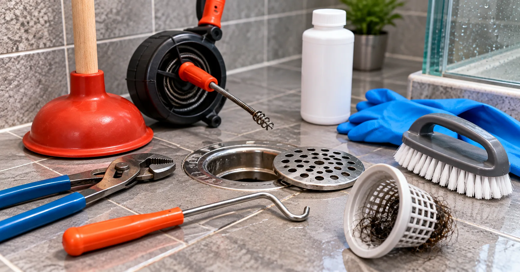 best tools to fix a clogged shower drain