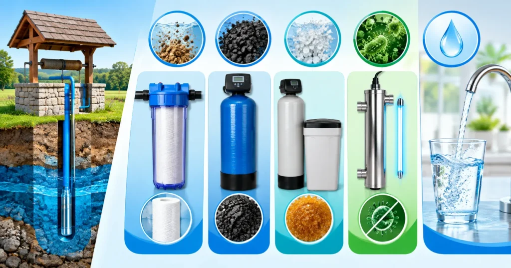 types of well water filtration systems