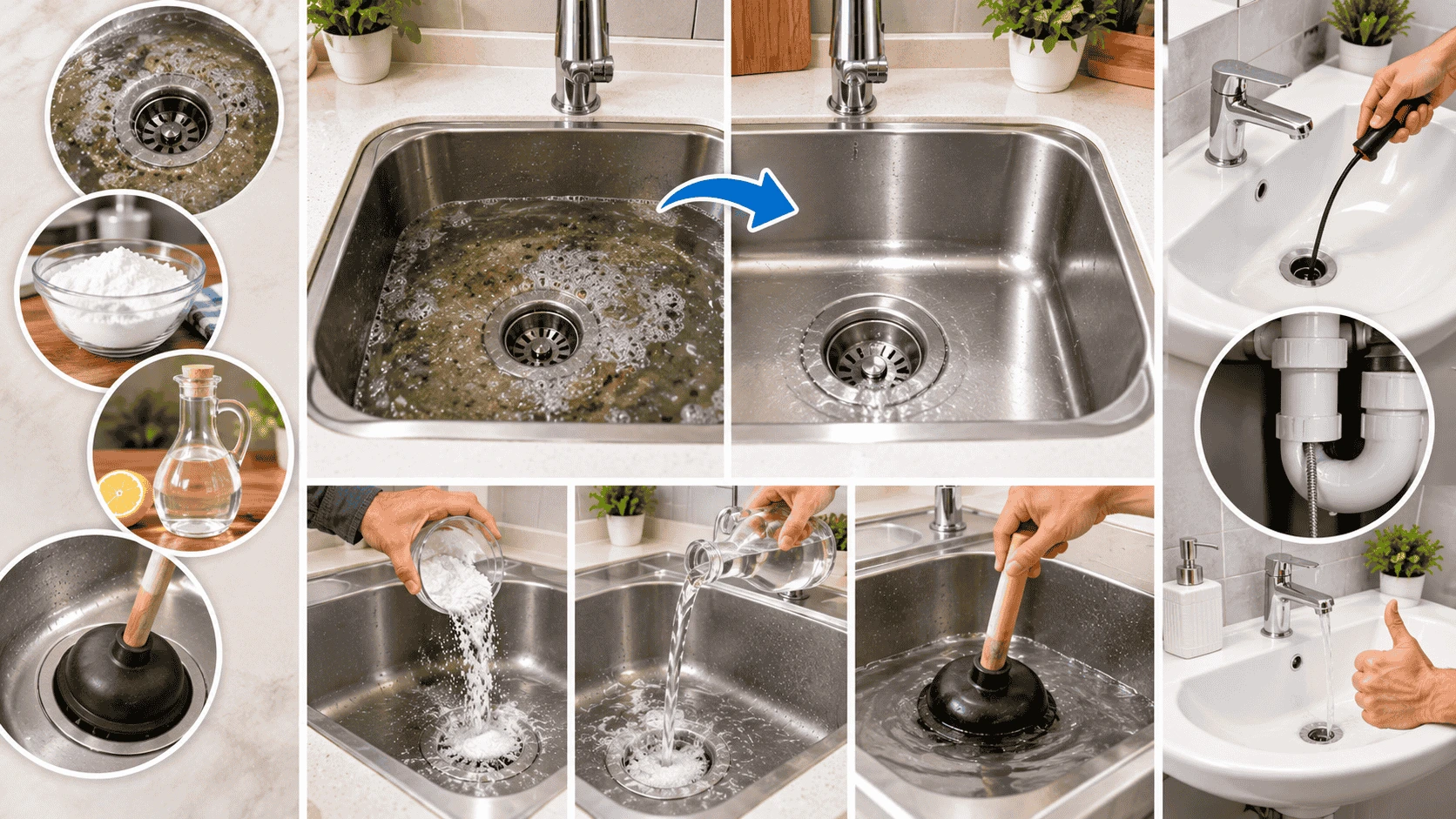 how to fix a slow draining sink bathroom and kitchen methods that work