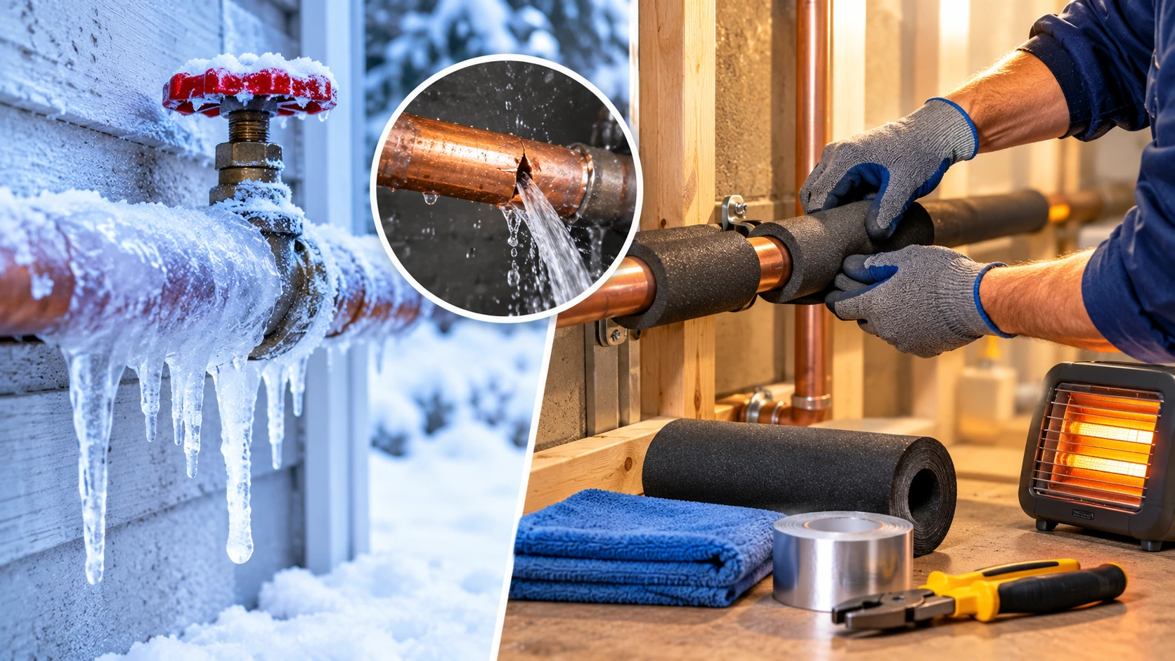 how to fix frozen pipes and stop them from bursting