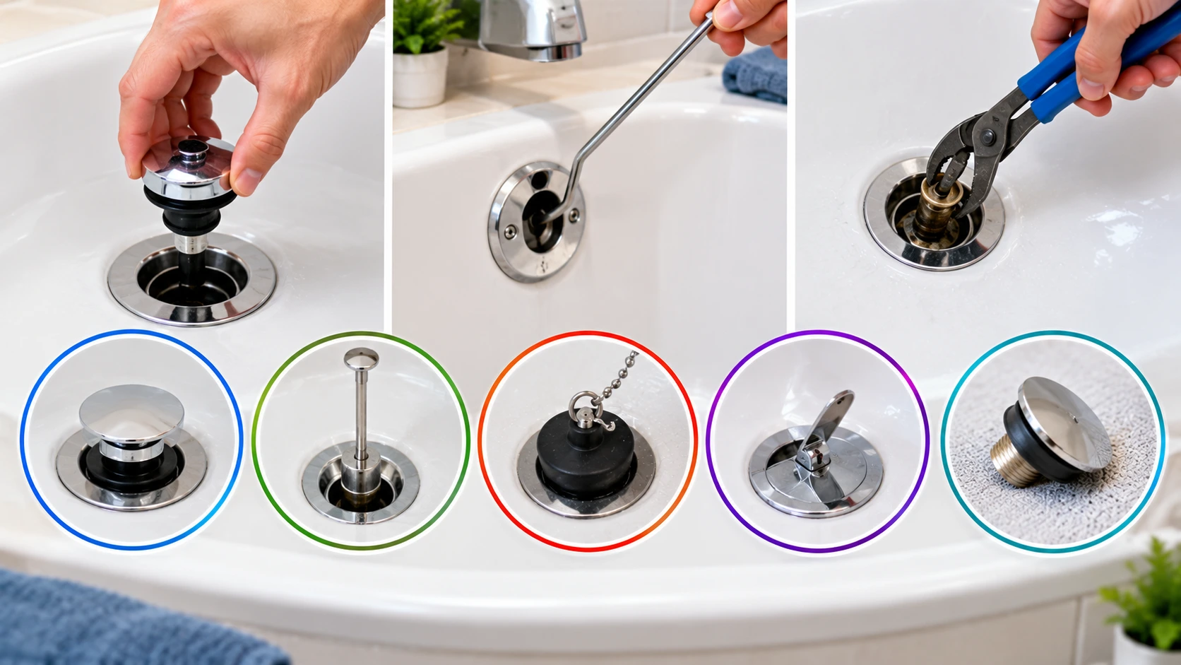 how to remove a bathtub drain stopper all types explained