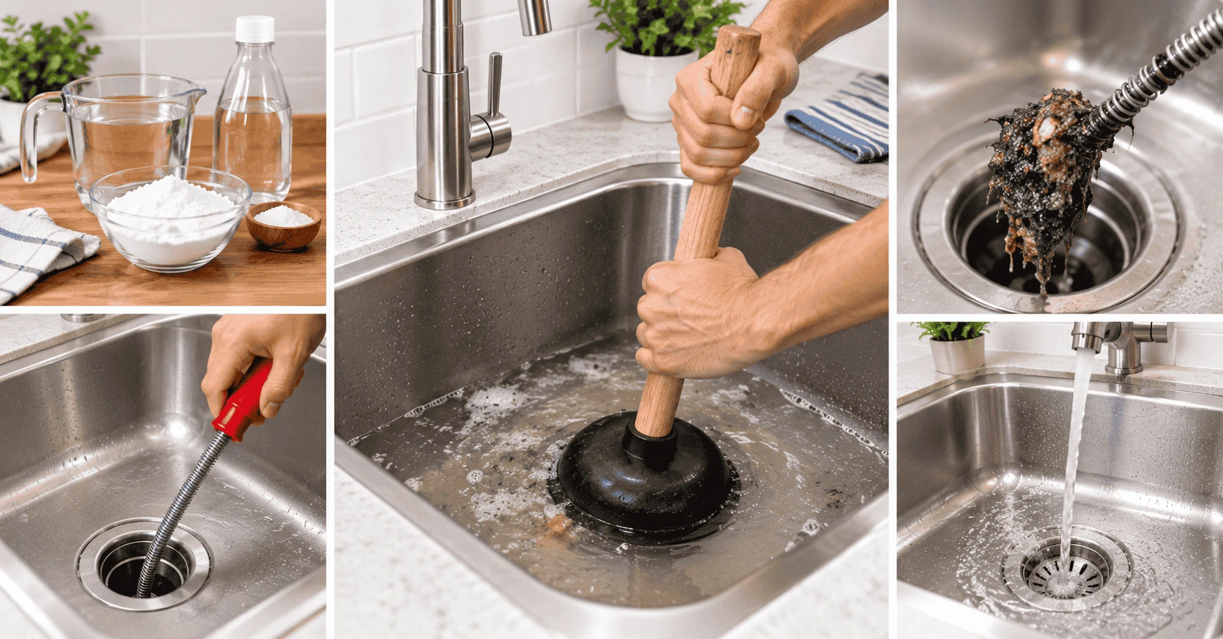 how to unclog a kitchen sink